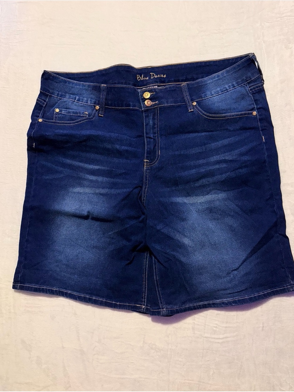 Blue Desire Dark Blue Denim Bermuda Shorts 22
